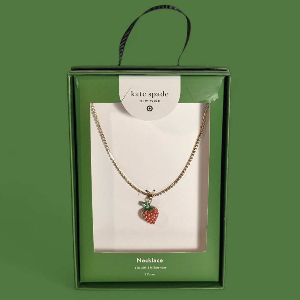 Kate Spade New York x Target Limited Edition Strawberry Charm Tennis Necklace